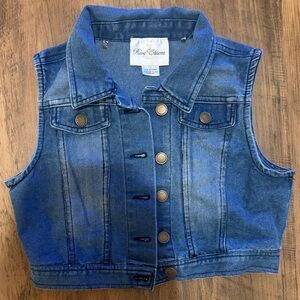 Blue Denim Vest kids Size 12